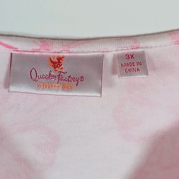 Quacker Factory Top 3X Floral Rhinestone Embellished Artsy Tunic Beachy Colorful - Picture 11 of 13